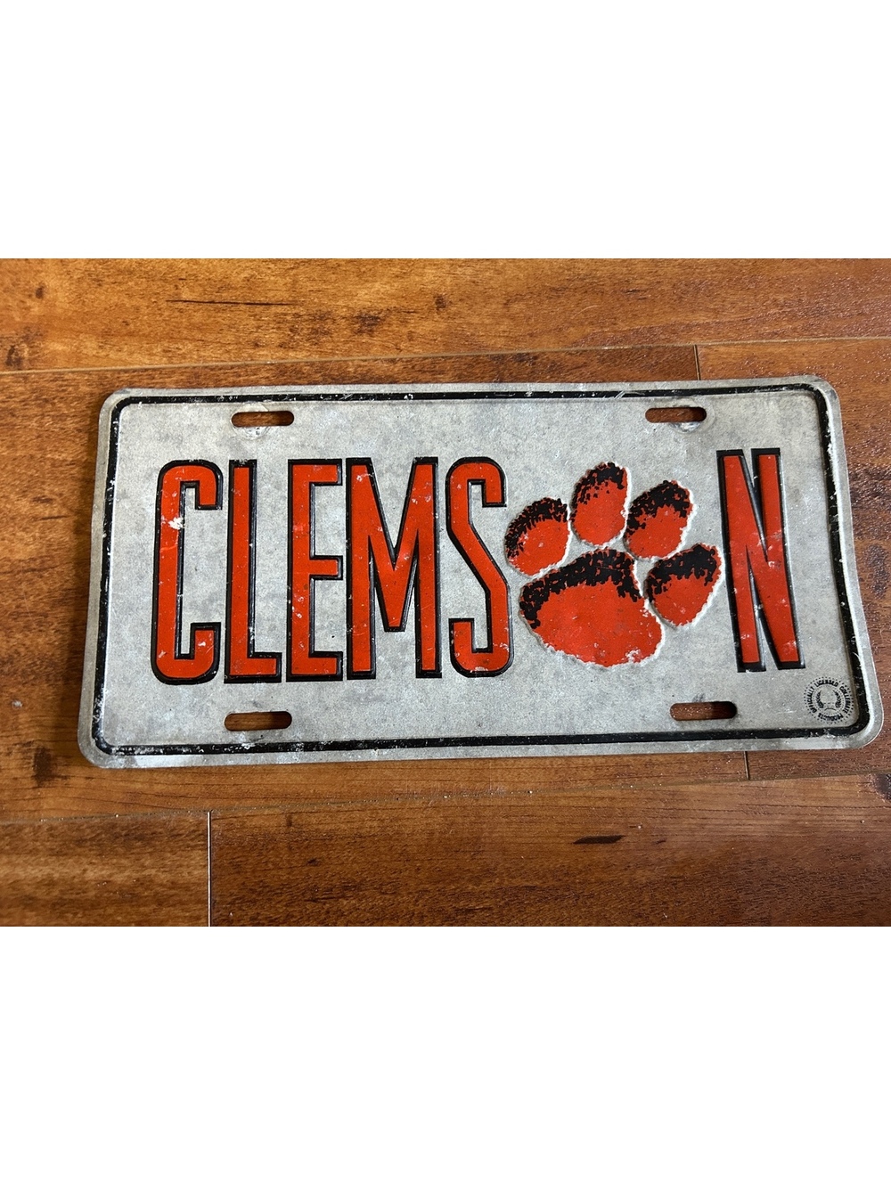 Vintage Clemson Tigers Metal License Plate